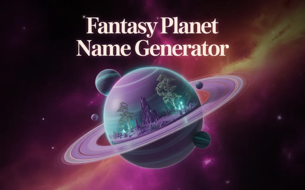 Fantasy Planet Name Generator