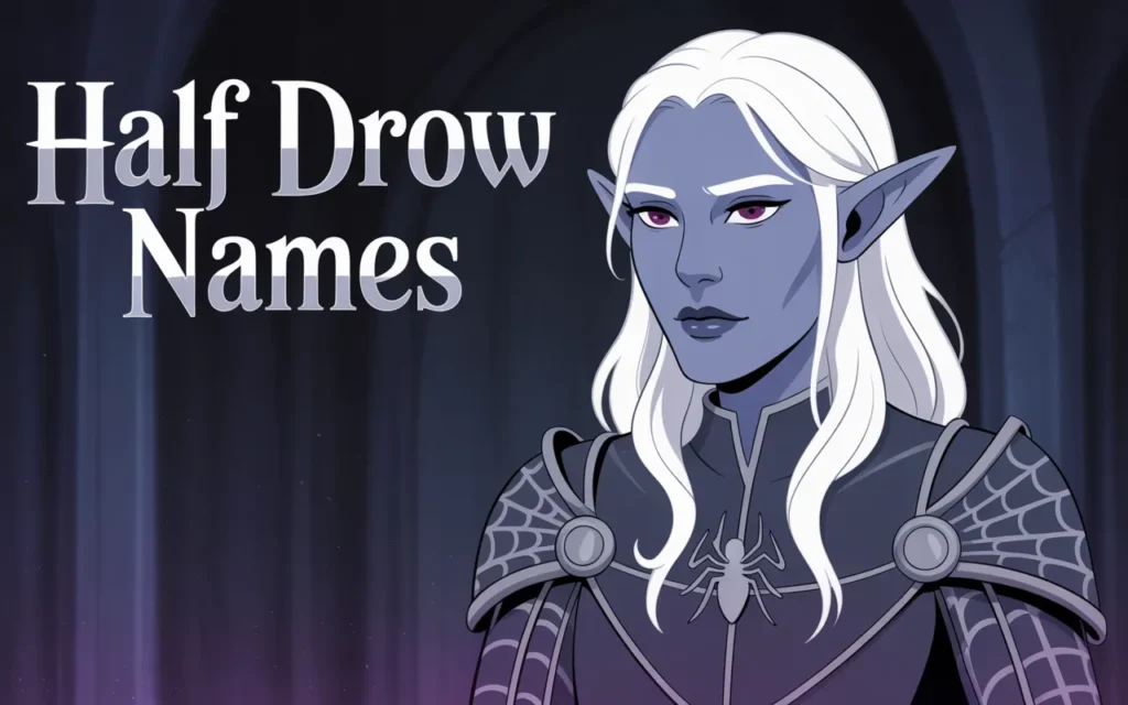 Half Drow Names
