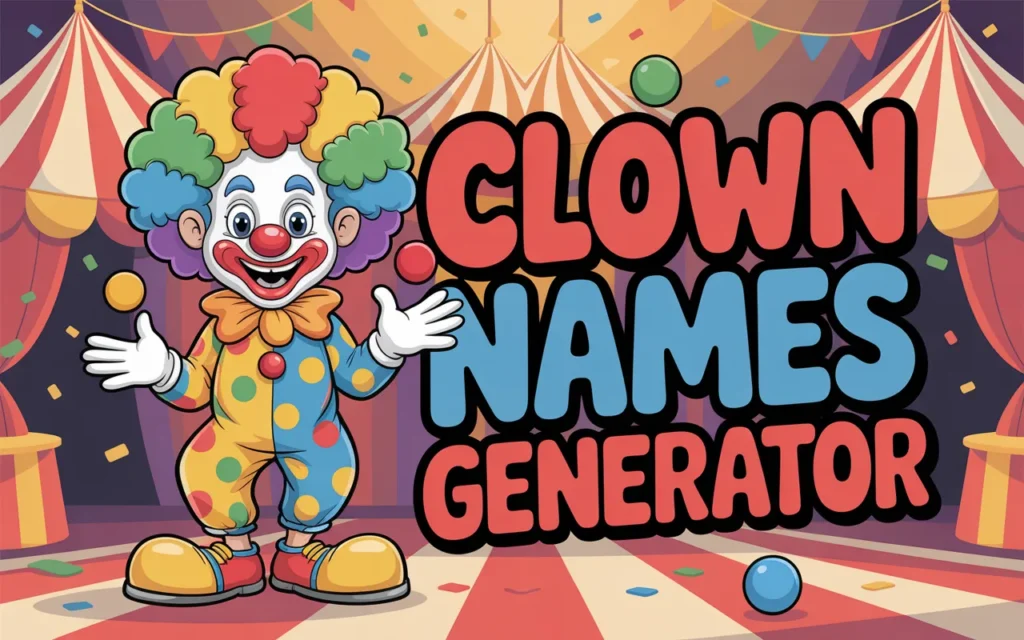 Clown Names Generator: 450+ Unique, Funny, and Spooky Clown Name Ideas