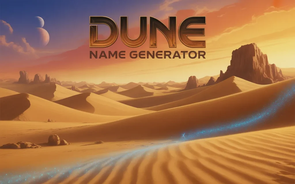 Dune Name Generator: Create Unique Sci-Fi Names Fast