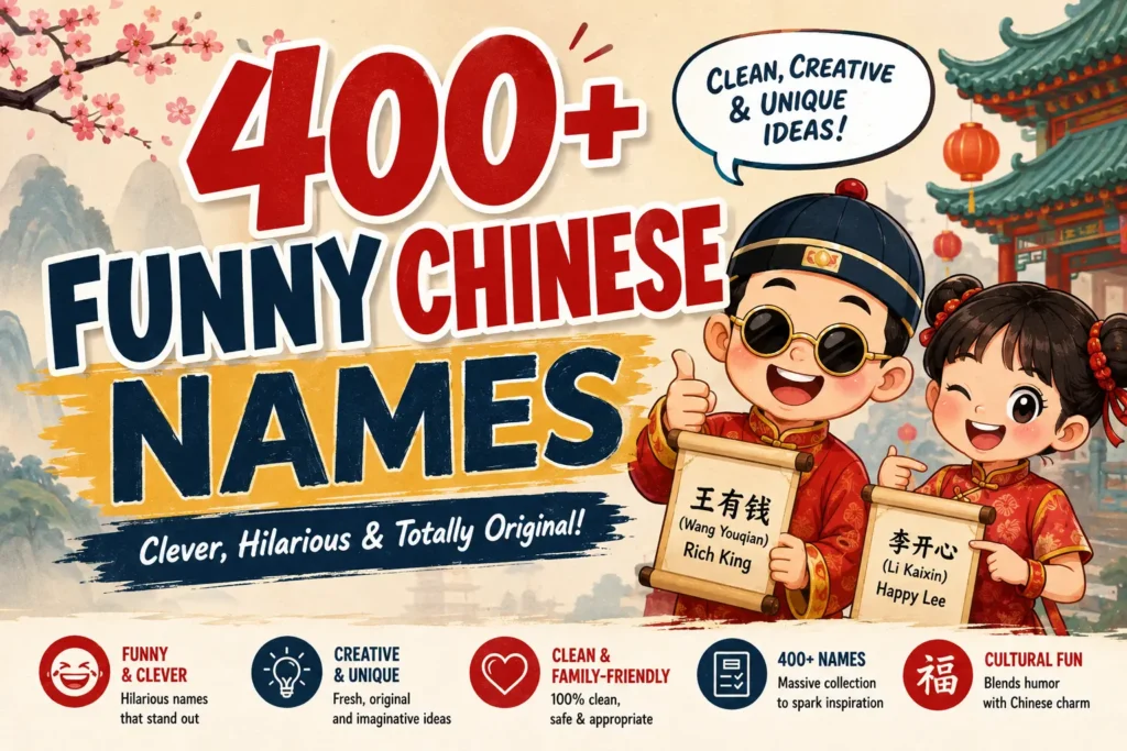 400+ Funny Chinese Names (Clean, Creative & Unique Ideas)