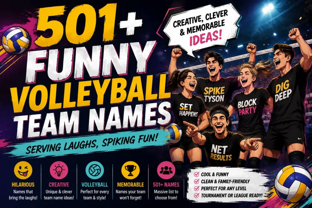 501+ Funny Volleyball Team Names (Creative, Clever & Memorable Ideas)
